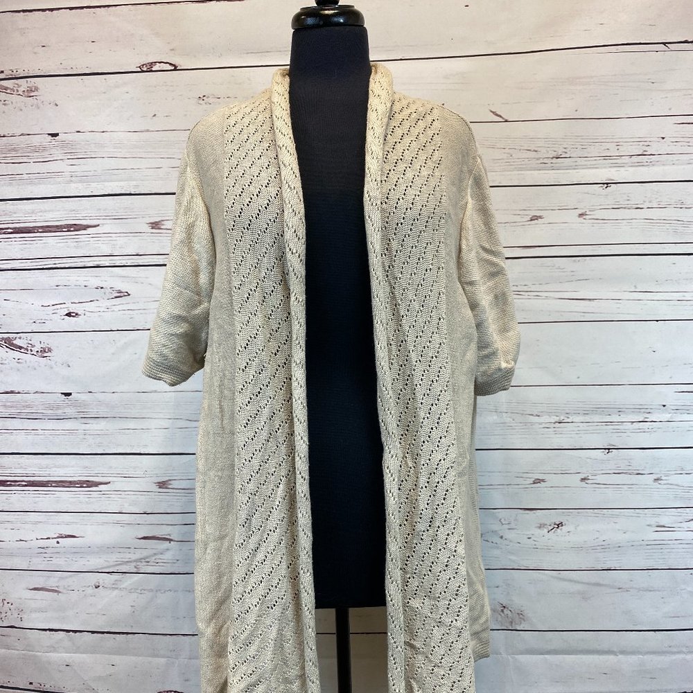 Lane Bryant Lightweight Cream Long Cardigan 22/24